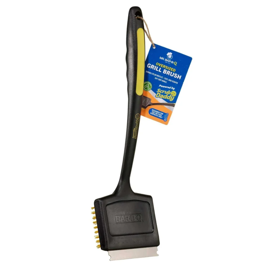 Official Mr. Bar-B-Q Oversized Grill Brush Powered by Scrub Daddy Recyclable