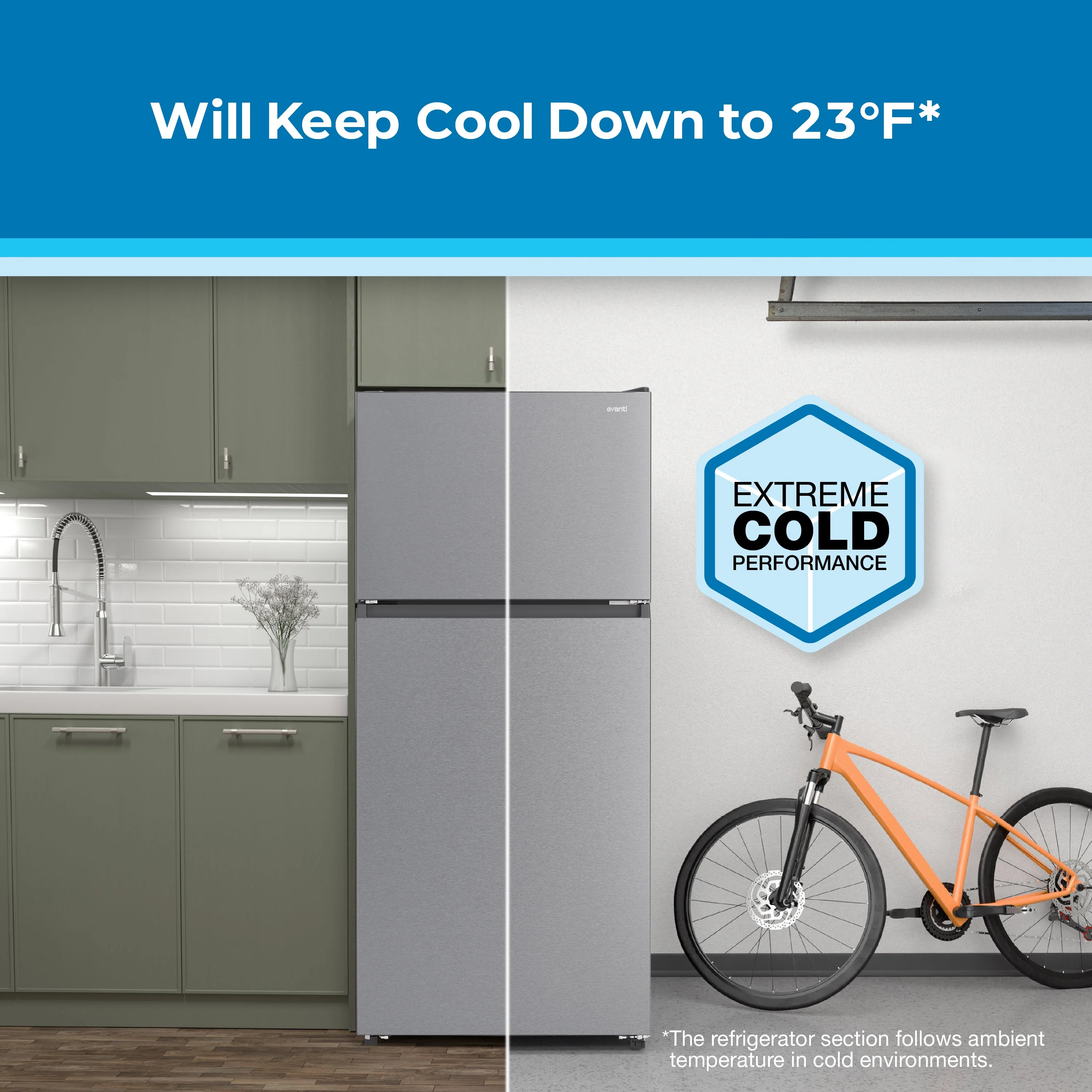 Lightweight Avanti Frost- Apartment Size Garage Ready Refrigerator 18.0 cu. ft. – White Premium Material