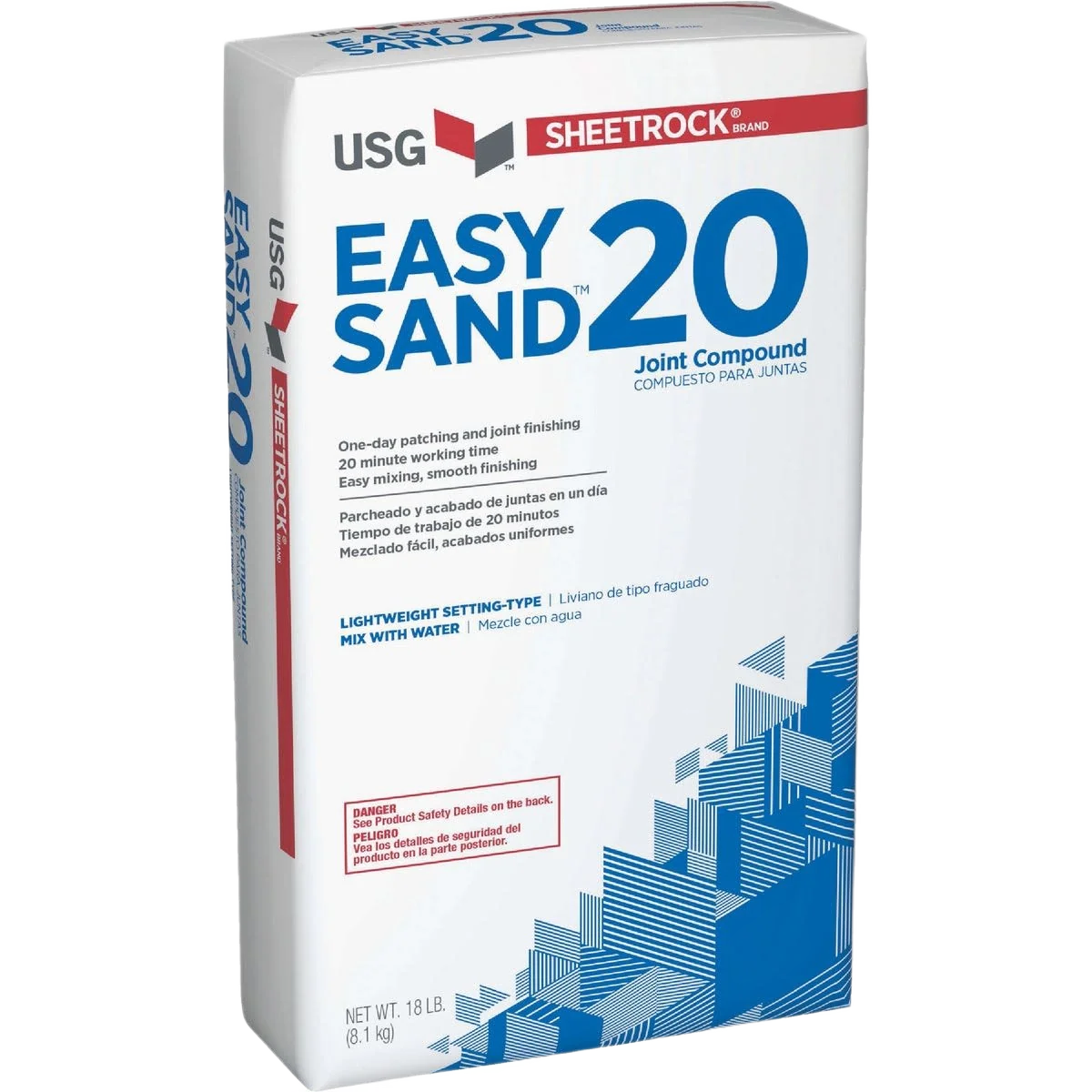 Top-Quality Sheetrock Easy Sand 20 Lightweight Setting Type Drywall Joint Compound 18 lb Trusted