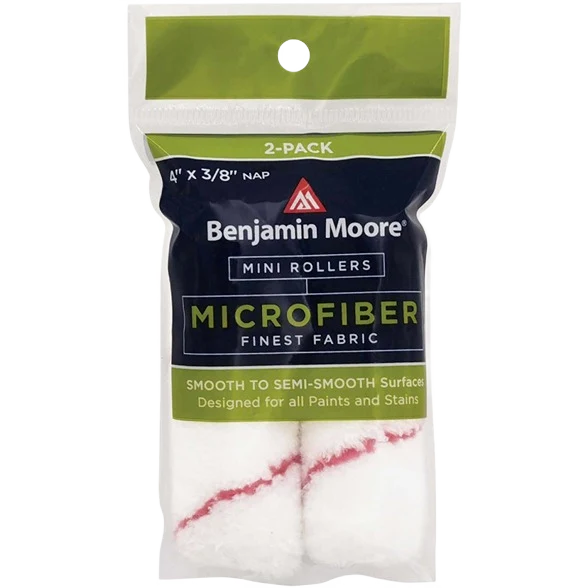 Trusted Benjamin Moore 4-In. Microfiber Mini Roller Cover with 3 8-In. Nap 2-Pack Natural