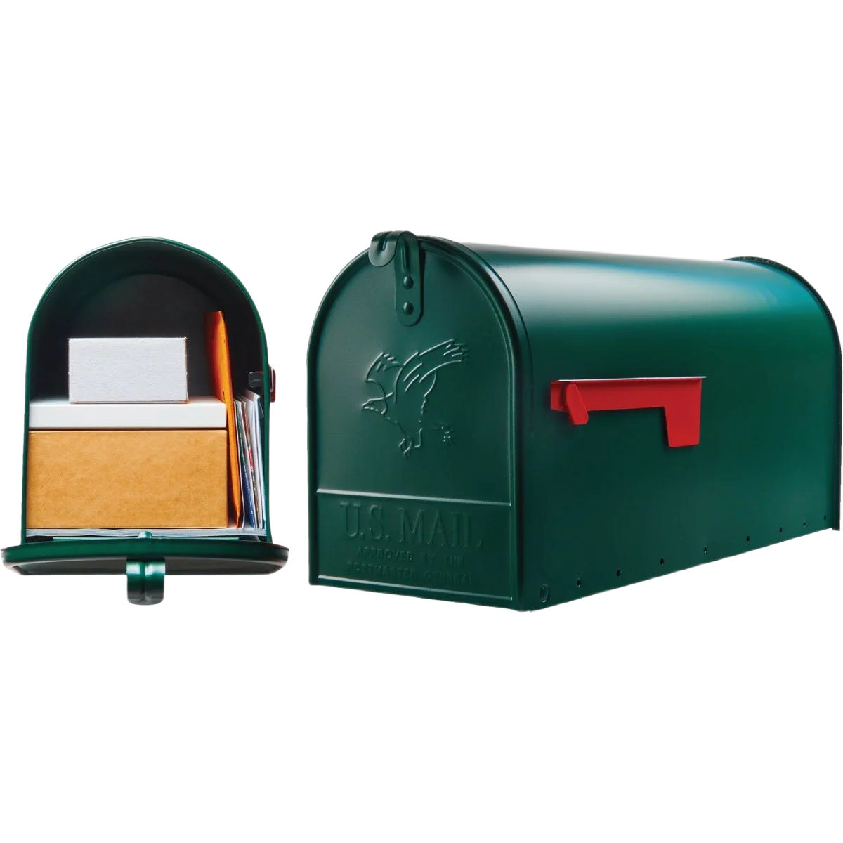 Lightweight Gibraltar Elite T2 Green Rural Post Mount Mailbox Casual
