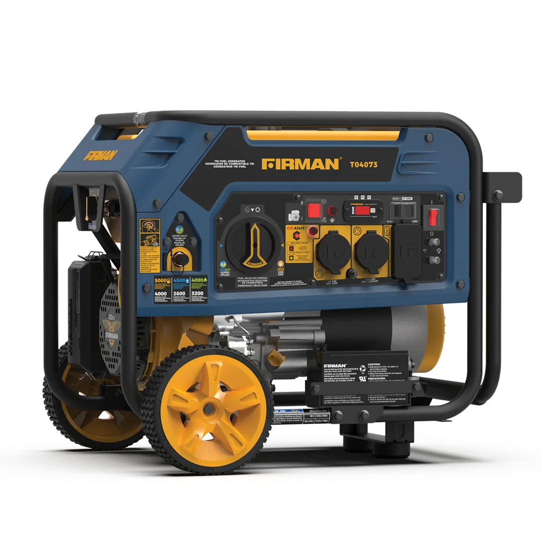 Long-Lasting FIRMAN Tri-Fuel 4000W Portable Generator with Electric Start Advanced