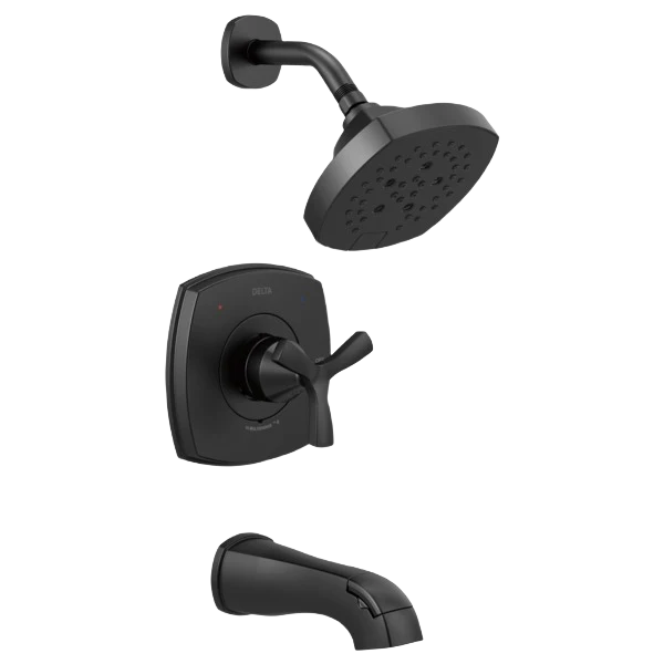 Original Design Delta Stryke 14 Series Matte Black Tub Shower Trim Advanced