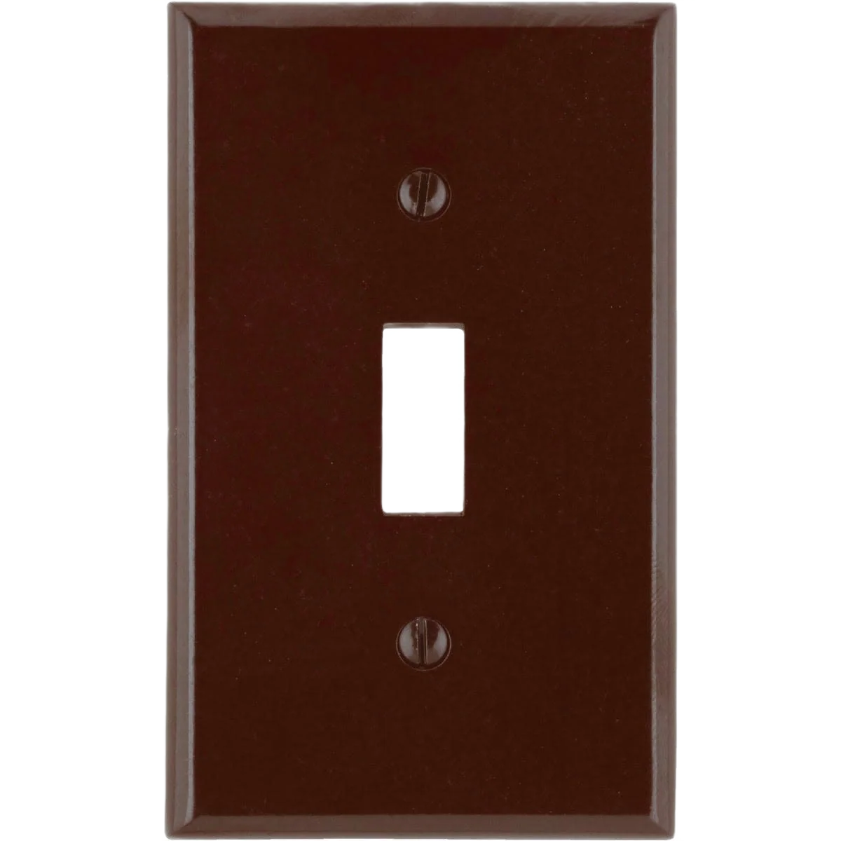 High-Grade Leviton 1-Gang Smooth Plastic Brown Toggle Switch Wall Plate Traditional