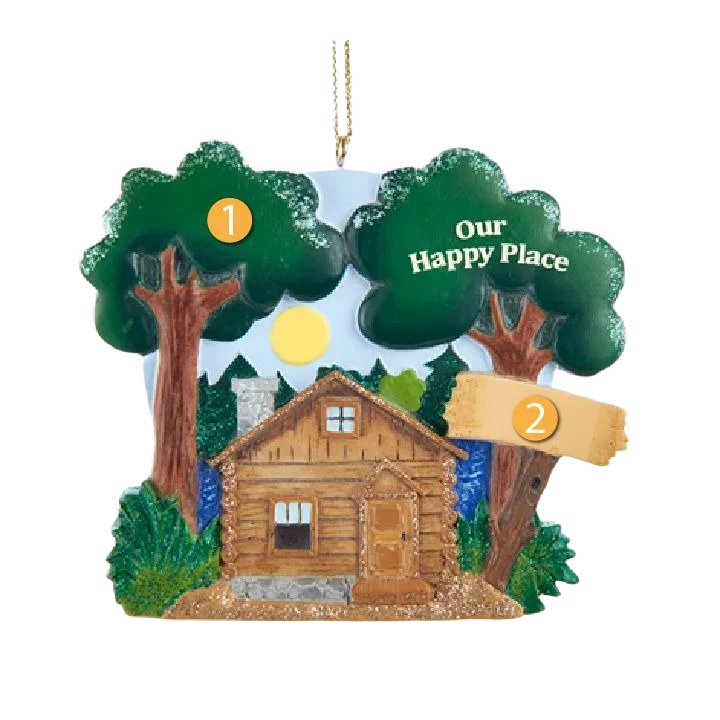 Expertly Made Kurt S. Adler Personalized Lake Cabin Ornament Healthy