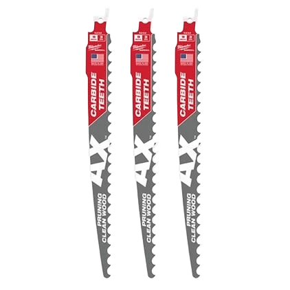Solid Milwaukee SAWZALL® The AX™ 9 3-TPI Carbide Blades 3-Pack Efficient