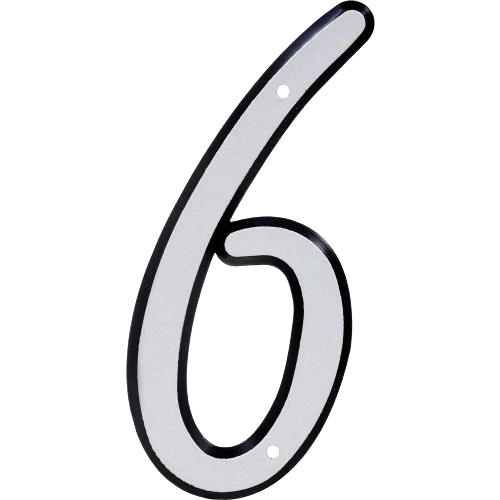 Crafted Hillman 4-In. Nail On Reflective House Number 6 Fine