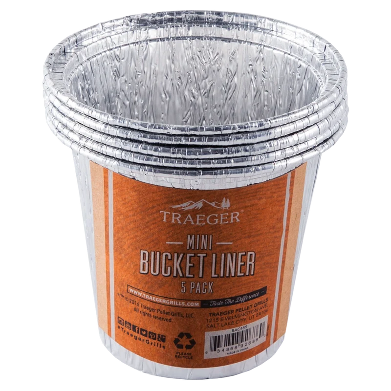 Professional Traeger Aluminum Grease Pan Bucket Liners 5 Pack Environmentally Friendly