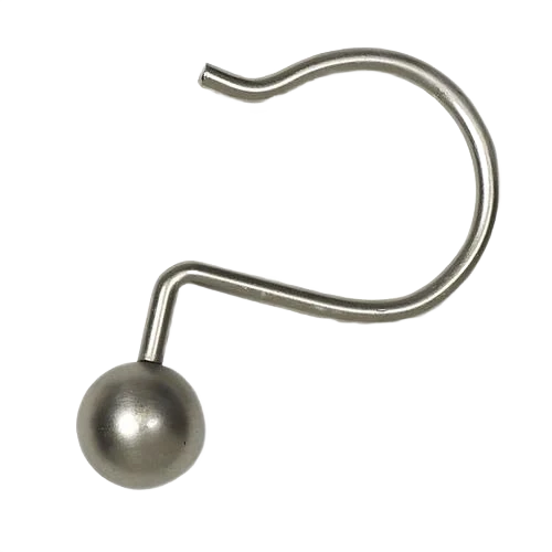 Expertly Made Zenith Satin Nickel Aluminum Ball Shower Curtain Hooks High-Quality
