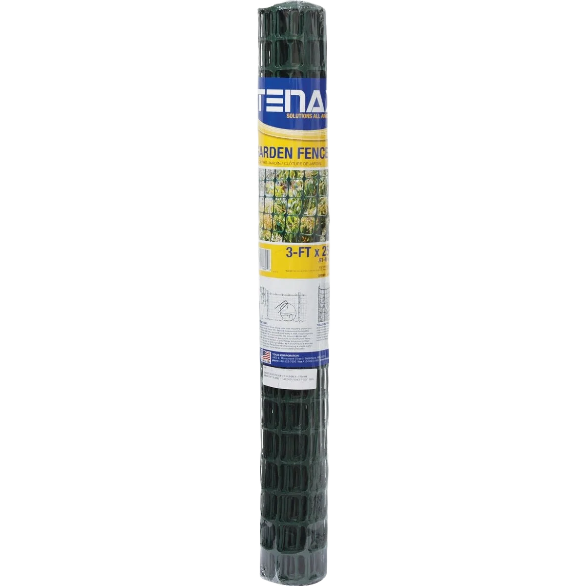 Reliable Tenax High-Density Polyethylene Green Garden Fence 25 ft. Trusted