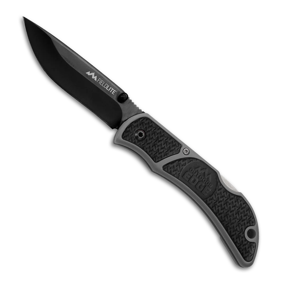 Environmentally Friendly Outdoor Edge FieldLite™ 3.3 In Folding Knife Gray Advanced
