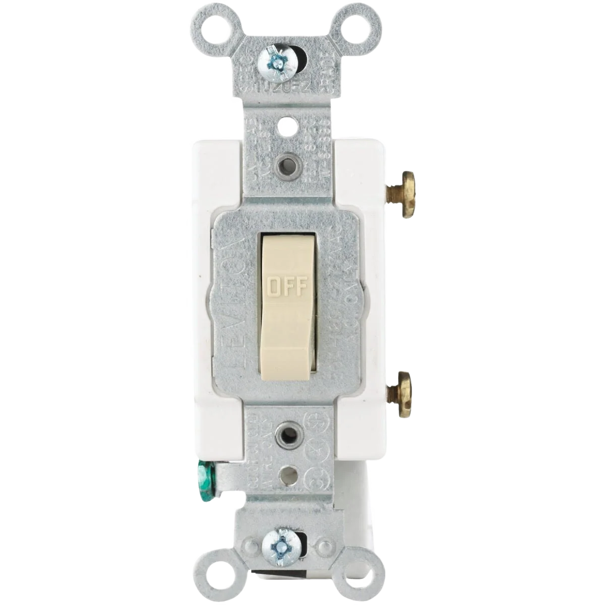 Original Design Leviton Ivory Commercial Grade 20 Amp Toggle Single Pole Switch Organic