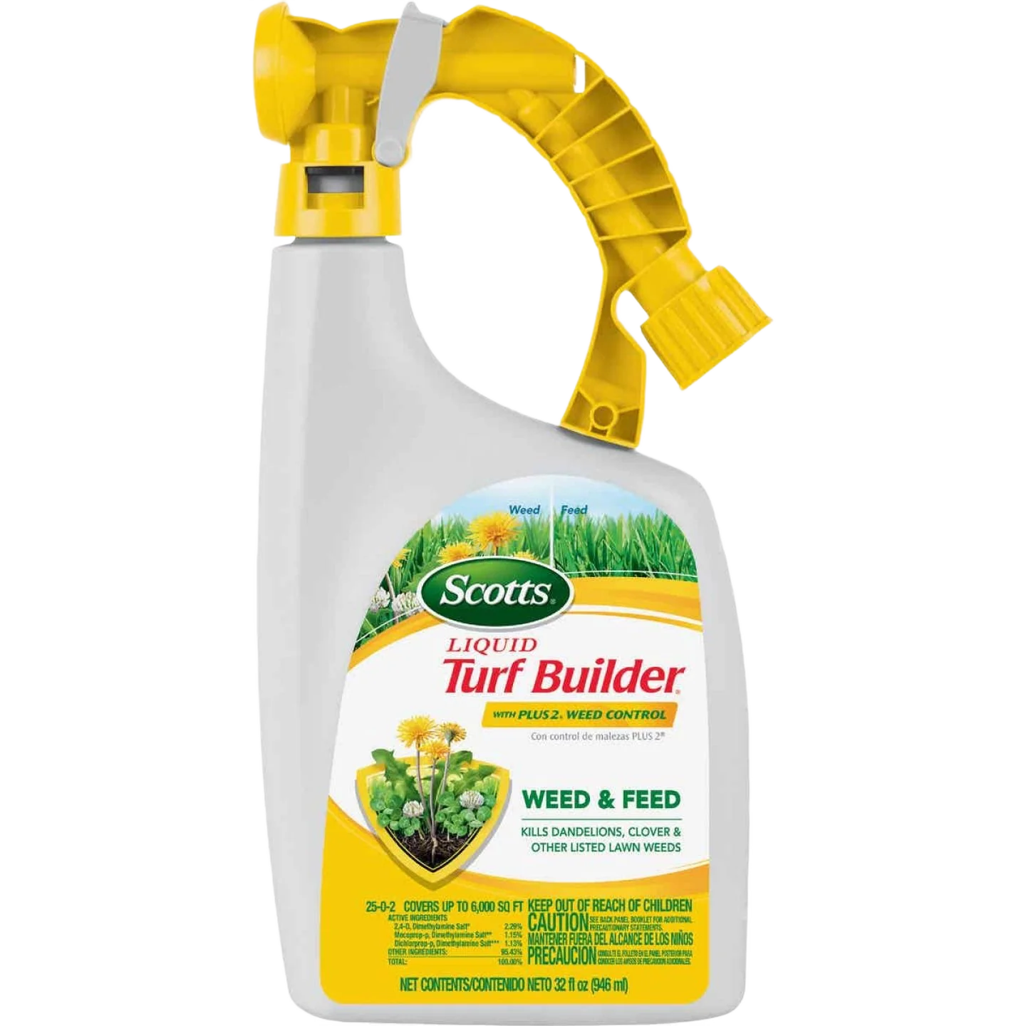 Flexible Scotts Liquid Turf Builder Weed Feed with Plus 2 Weed Control 32 oz. Recyclable