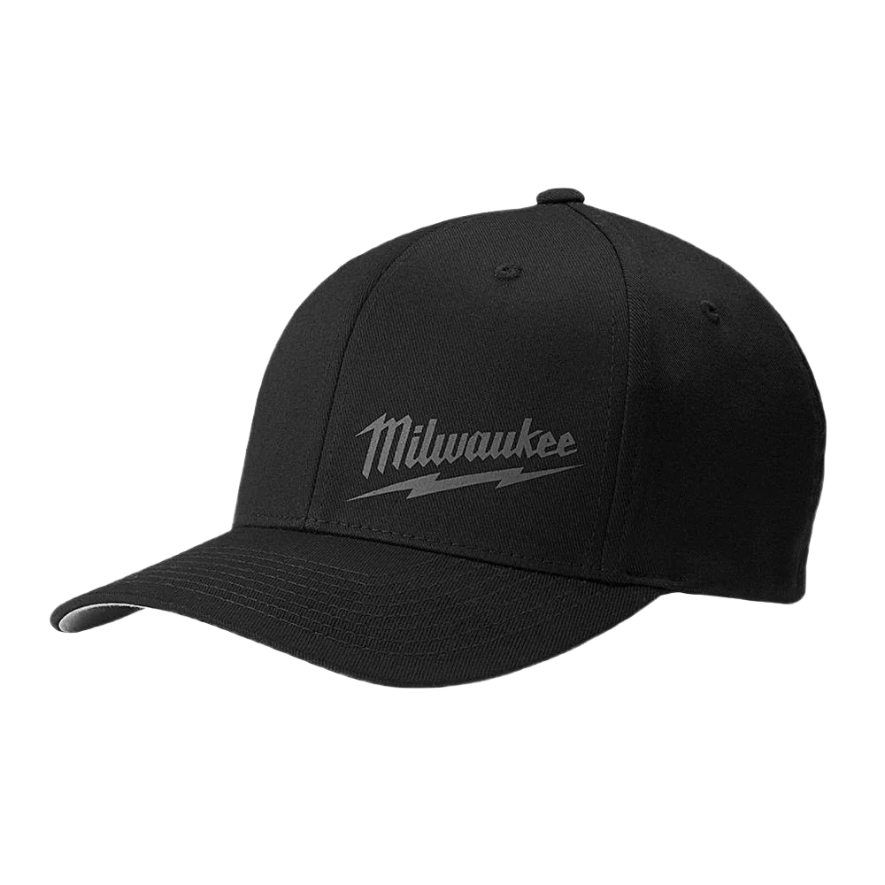 Enhanced Milwaukee L XL Black Fitted Hat Solid