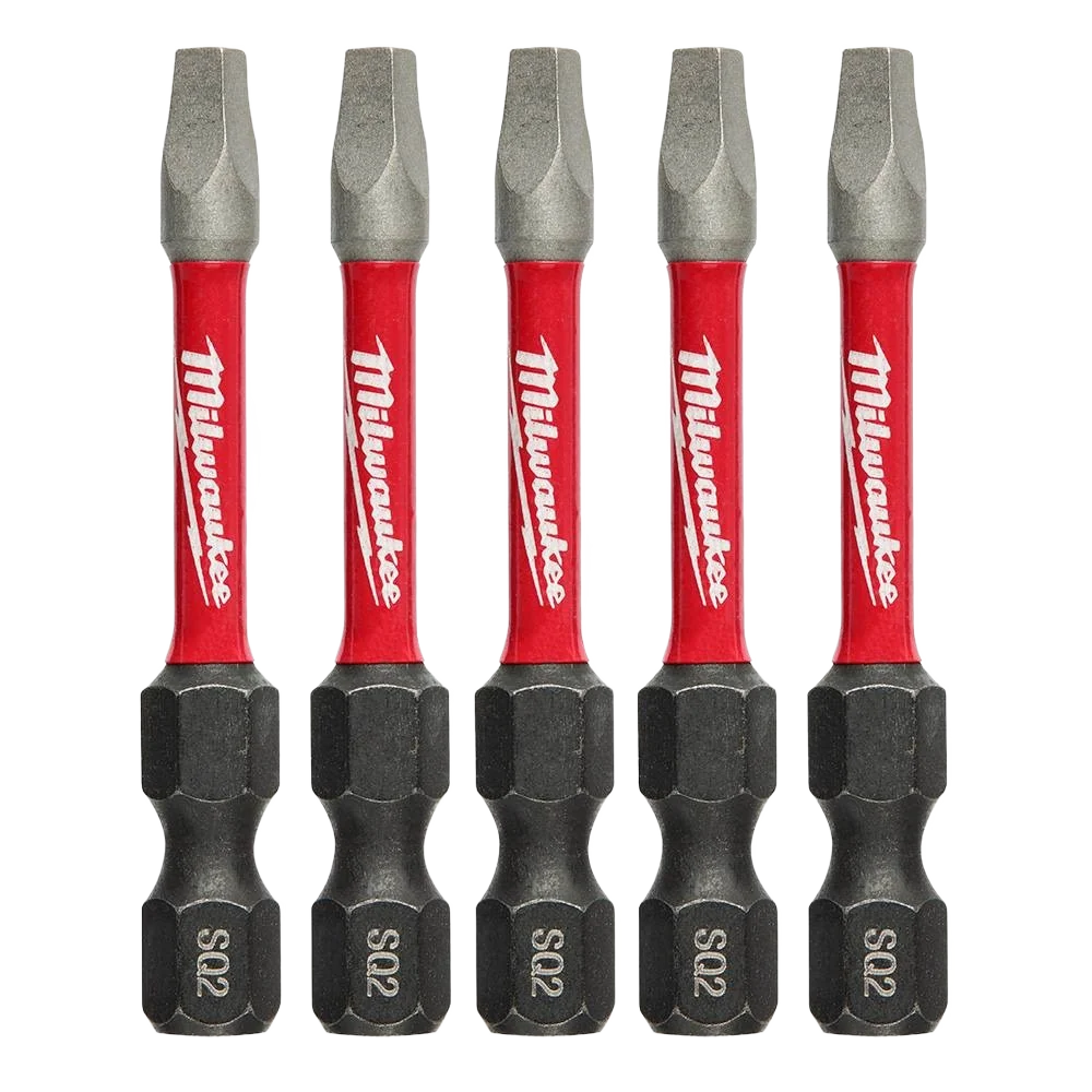 Top-Quality Milwaukee SHOCKWAVE™ Impact Duty™ 1 SQ2 Square Bits 5-Pack Refined