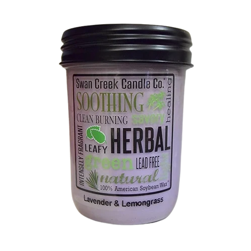 Environmentally Friendly Swan Creek Lavender Lemongrass Jar Candle 12 oz. Quality