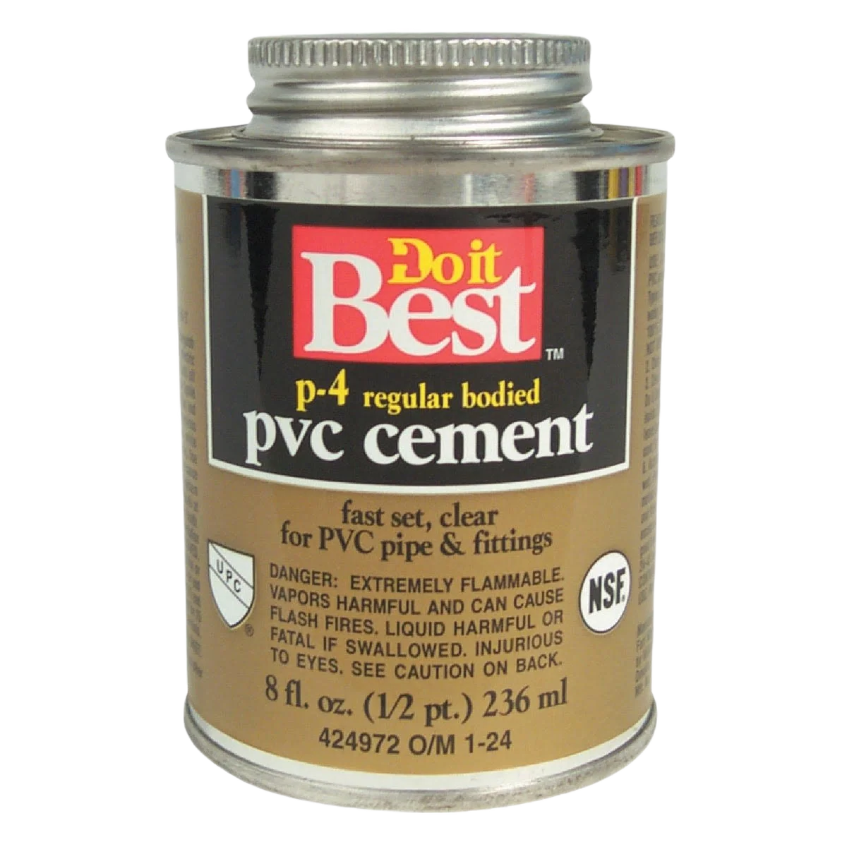 Original Design Do it Clear Regular Bodied PVC Cement 8 oz. Next-Generation