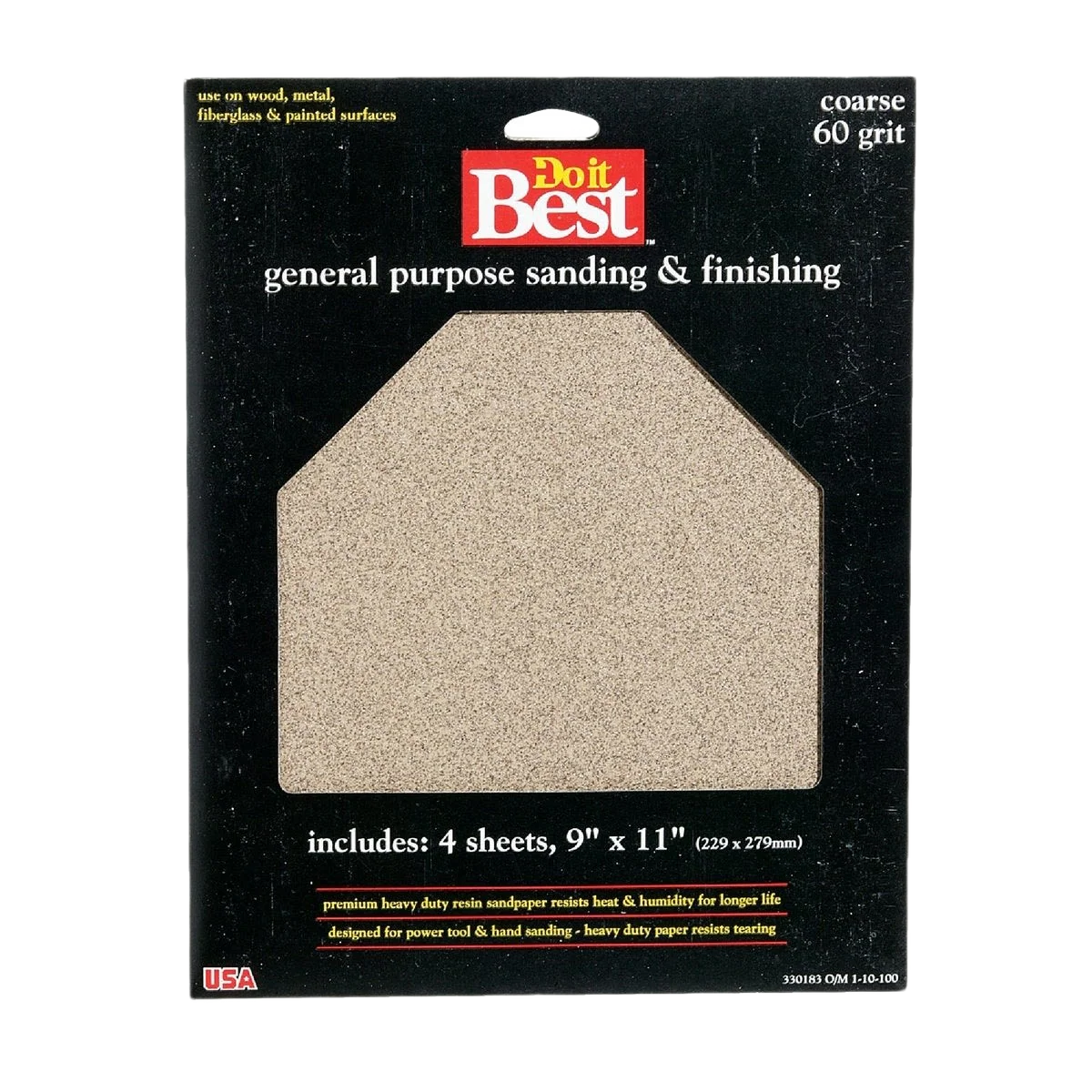 Carefully Designed Do it 9 x 11 General Purpose 60-Grit Coarse Sandpaper 5-Pack Genuine