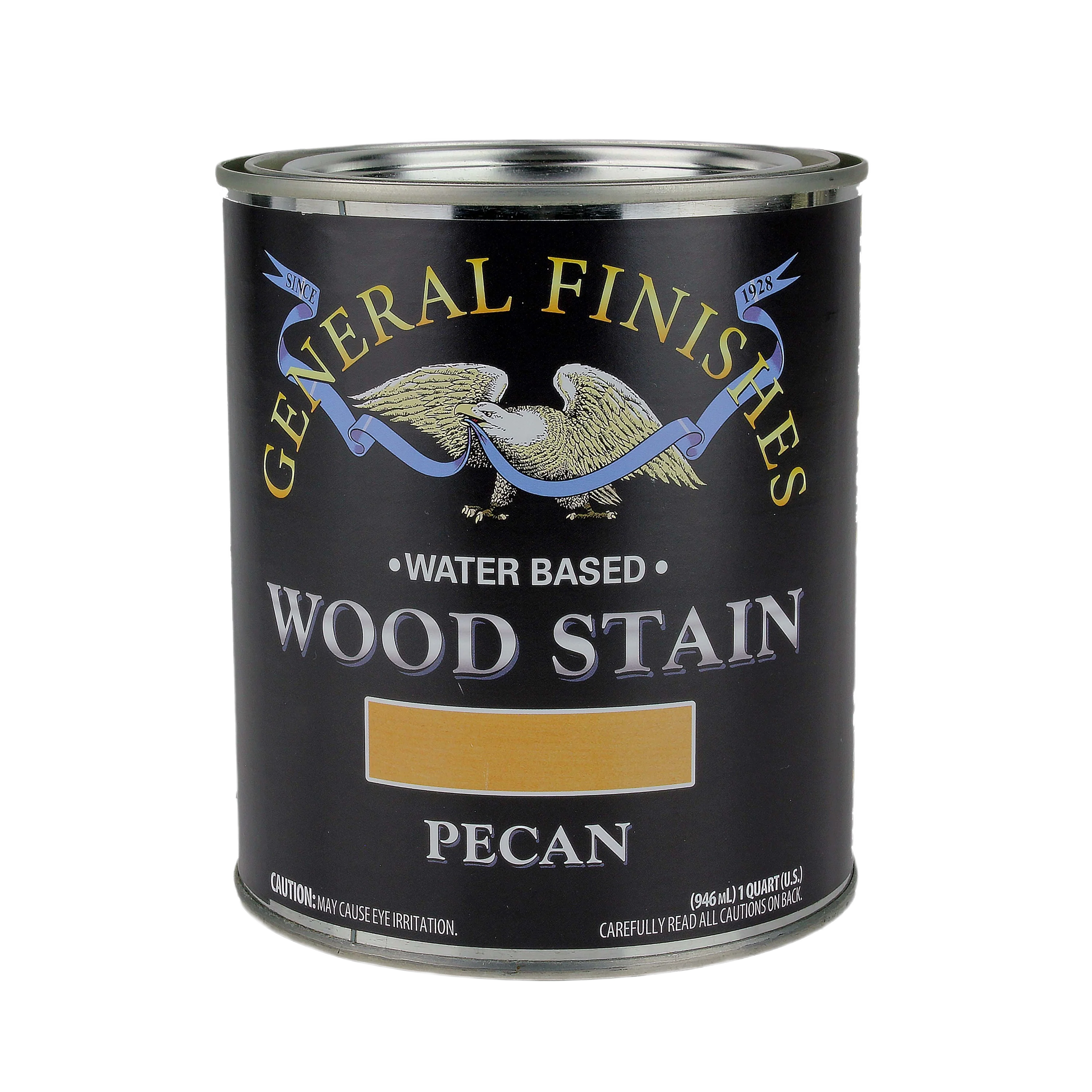 Original General Finishes Pecan Water Based Wood Stain Quart Fine