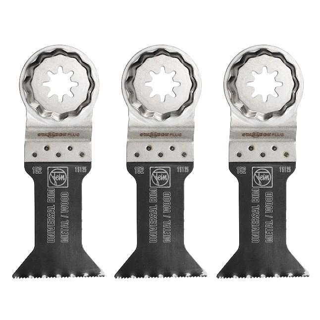 Eco-Friendly Fein Starlock 1-3 4 in. Bi-Metal Universal E-Cut Oscillating Blade 3-Pack Pure