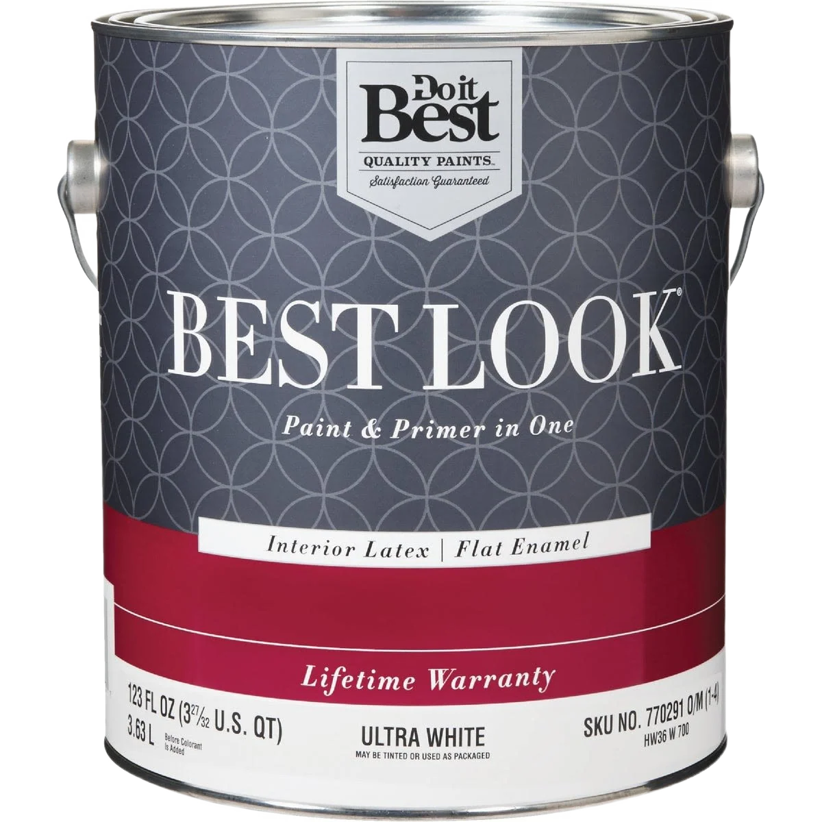 World-Class Look Ultra White Interior Latex Flat Paint Primer In One 1 Gallon Smooth