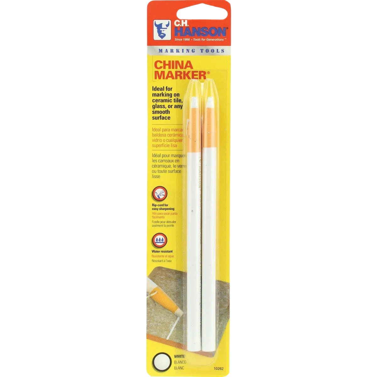 Specialty C.H. Hanson White China Marker Pencil 2-Pack Verified