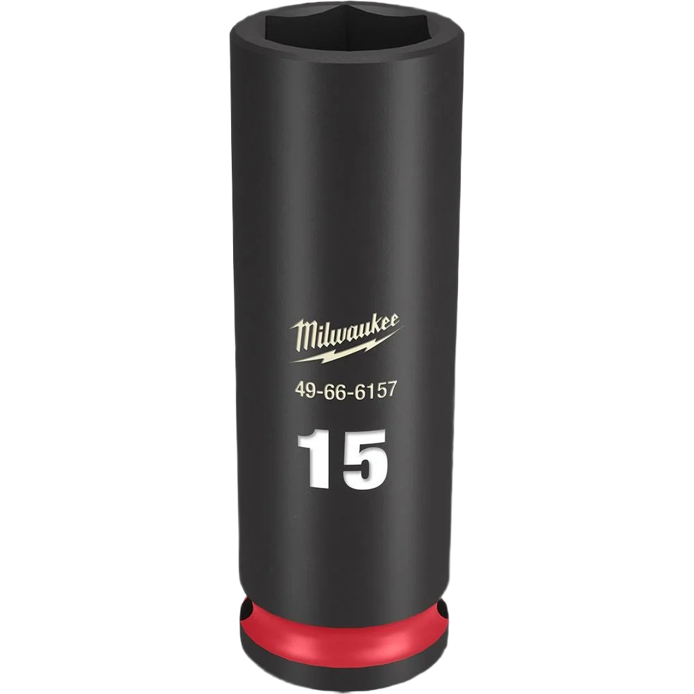 Advanced Milwaukee SHOCKWAVE™ Impact Duty™ 3 8 Drive 15-mm Deep 6 Point Socket Effective