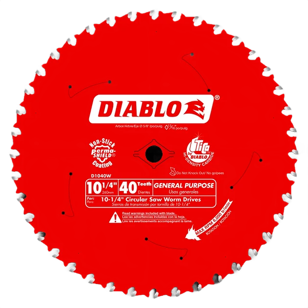 User-Friendly Diablo 10-1 4-In. 40 Tooth General Purpose Saw Blade Pure
