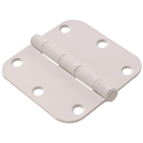 Safe Hillman 3-1 2 in. Hardware Essentials White 5 8 in. Round Corner Door Hinge Fashionable