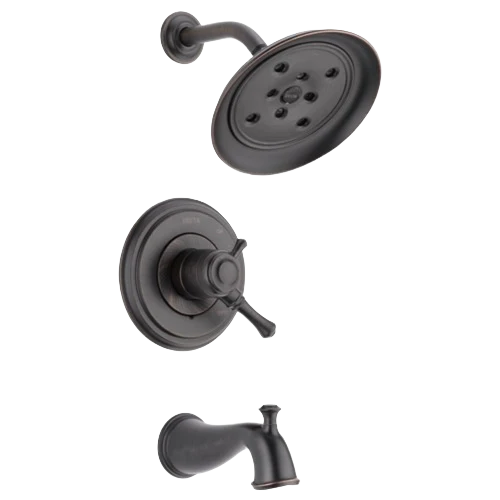 Secure Delta Cassidy Monitor 17 Series Venetian Bronze H20Kinetic Tub Shower Trim Traditional