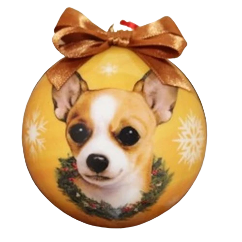 Traditional E S Pets Tan Chihuahua Tan Christmas Ball Ornament Fast