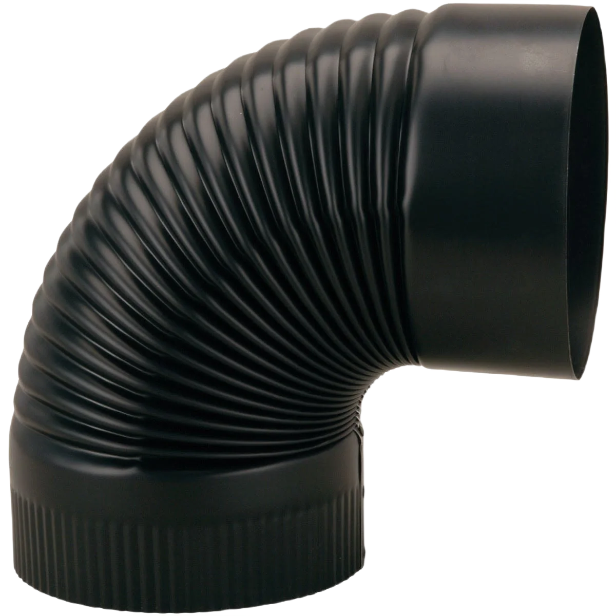 Durable Imperial 6 In. 24 Gauge Black Crimped Elbow Versatile