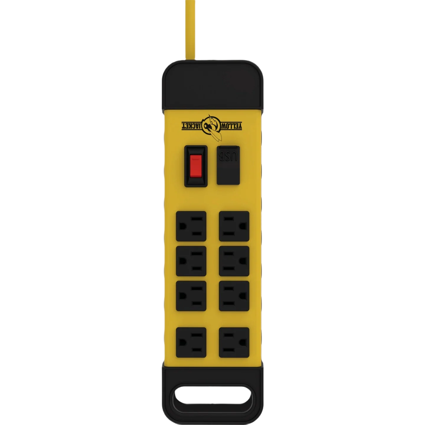 Original Design Yellow Jacket Yellow 8-Outlet Metal Power Block 6 ft. Cord Professional