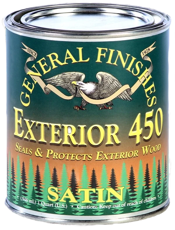 Convenient General Finishes Exterior 450 Clear Varnish Satin Quart High-Performance