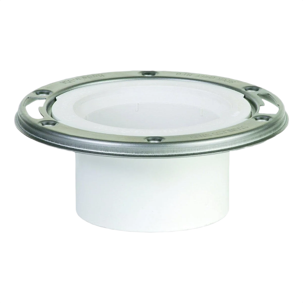 Proven Sioux Chief Open PVC Closet Flange with Stainless Steel Ring Smooth
