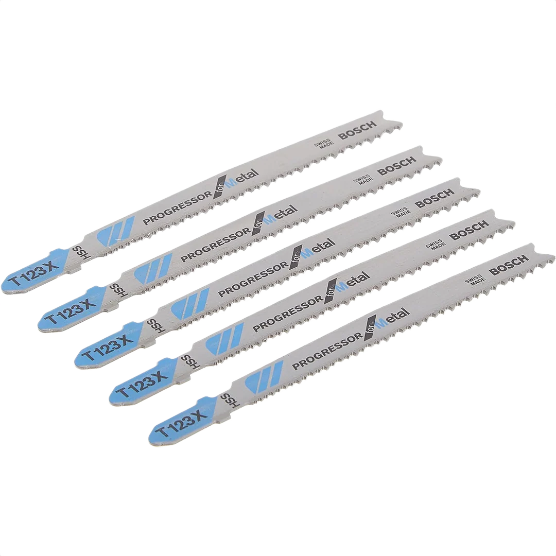 Genuine Bosch 4 In. 10-24P TPI Metal T-Shank Jigsaw Blade 5 pk Detailed