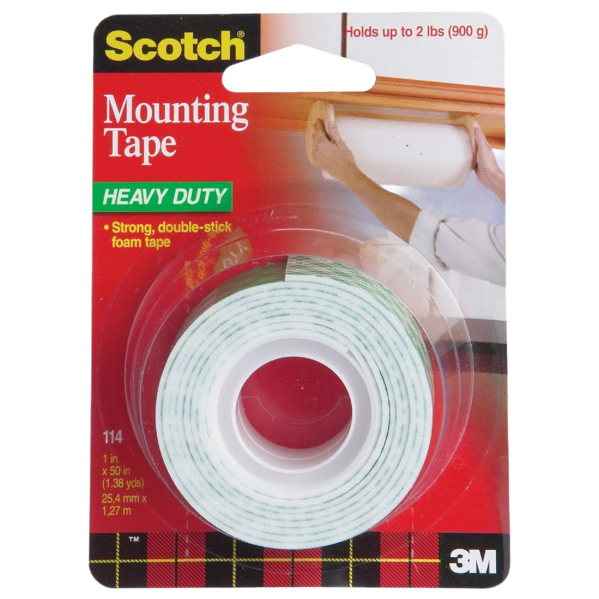 Excellent Scotch Indoor Double-Sided Mounting Tape 1 in. x 55 in. Convenient