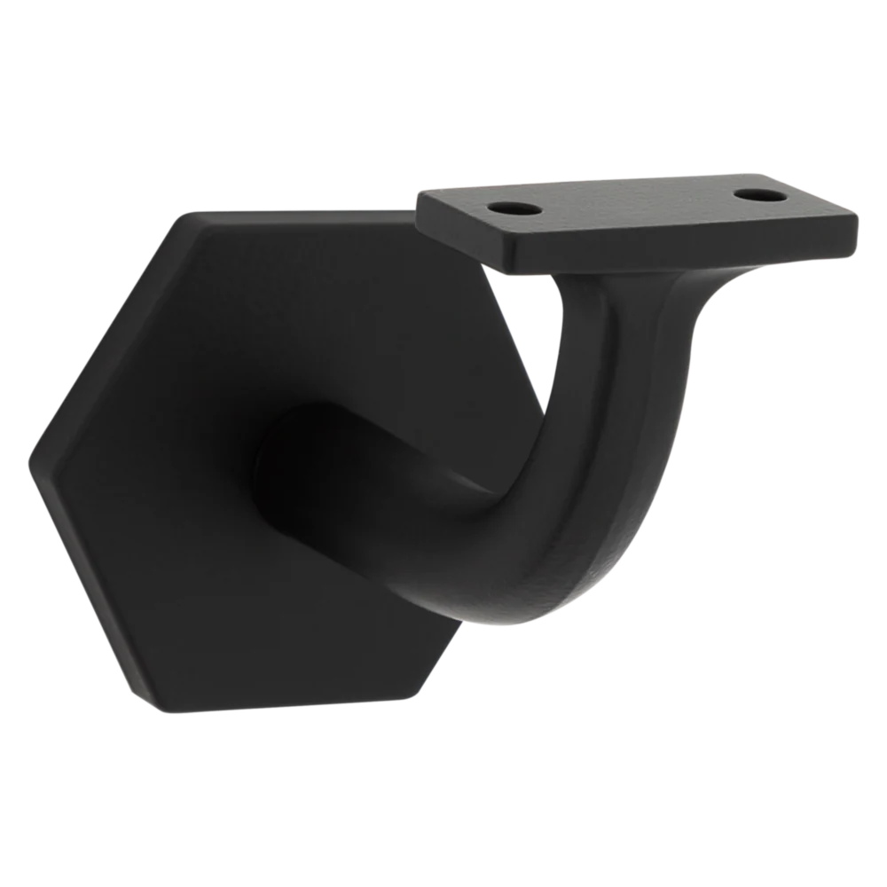 Smart National Hardware Powell 3 Matte Black Handrail Bracket Traditional