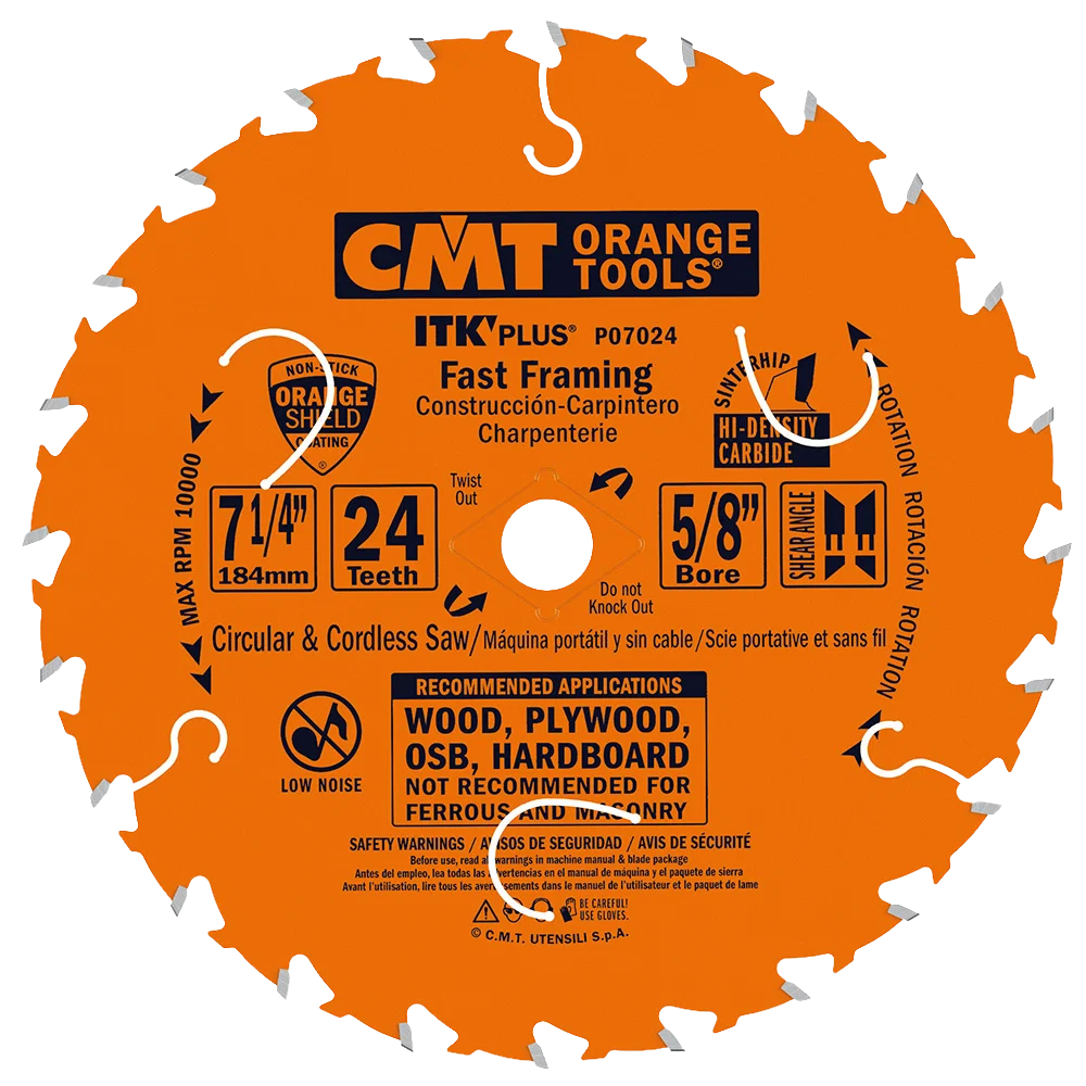 Stylish CMT Orange Tools 7-1 4 24T Itk-Plus® Fast Framing Saw Blade 10-Pack Sophisticated