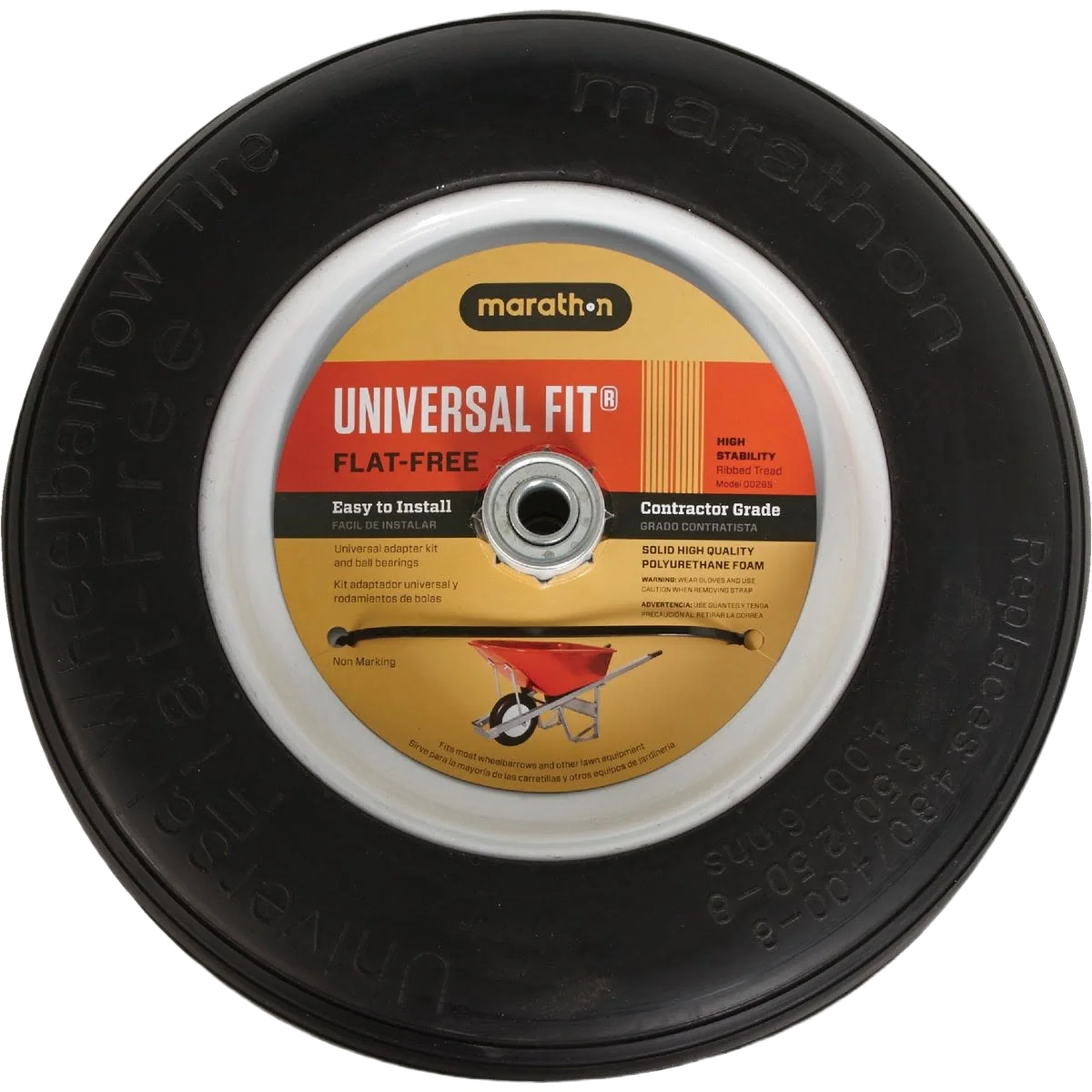 Luxury Marathon Universal Flat Wheelbarrow Tire Functional