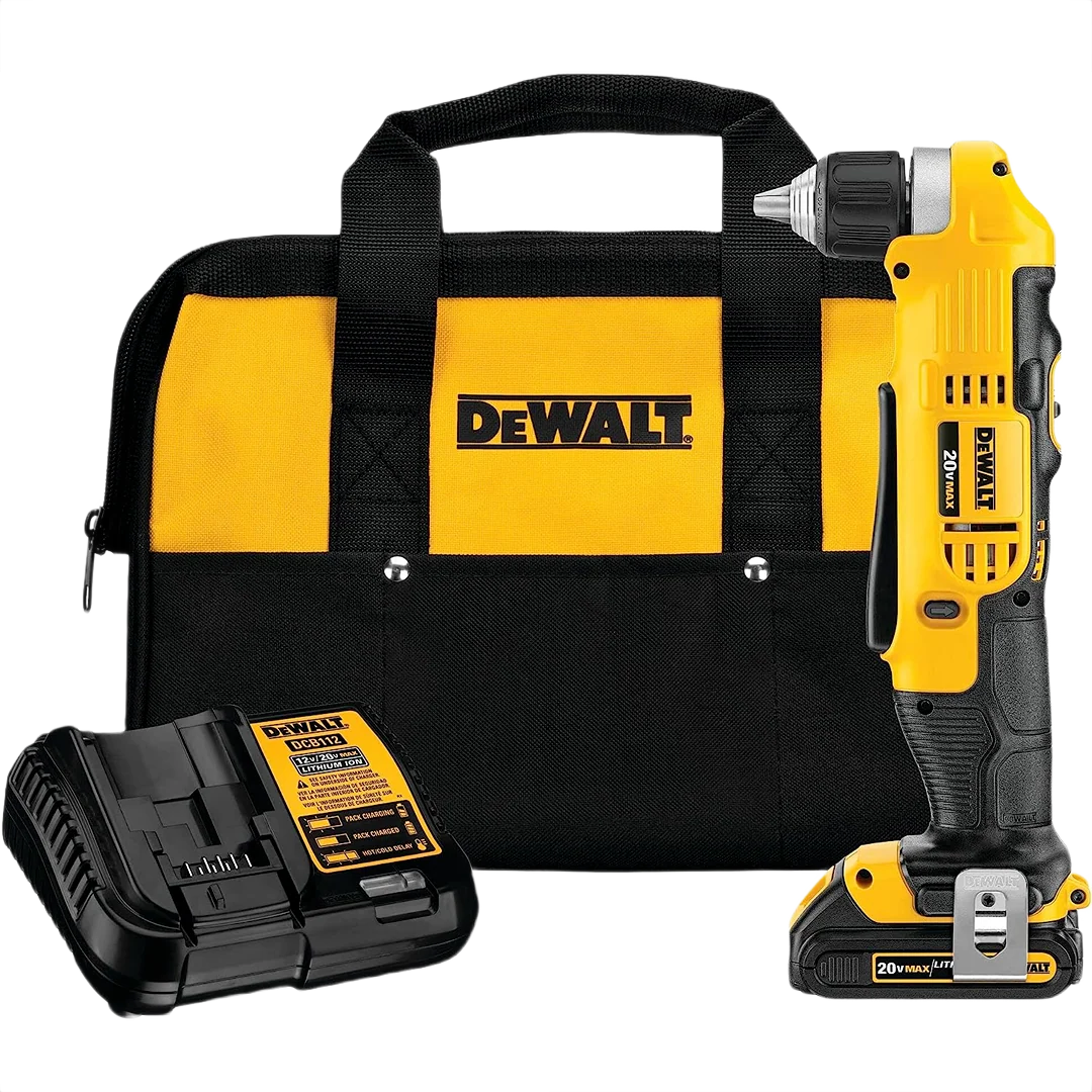 Responsible DEWALT 20V MAX 3 8 in. Right-Angle Drill Driver Kit First-Class