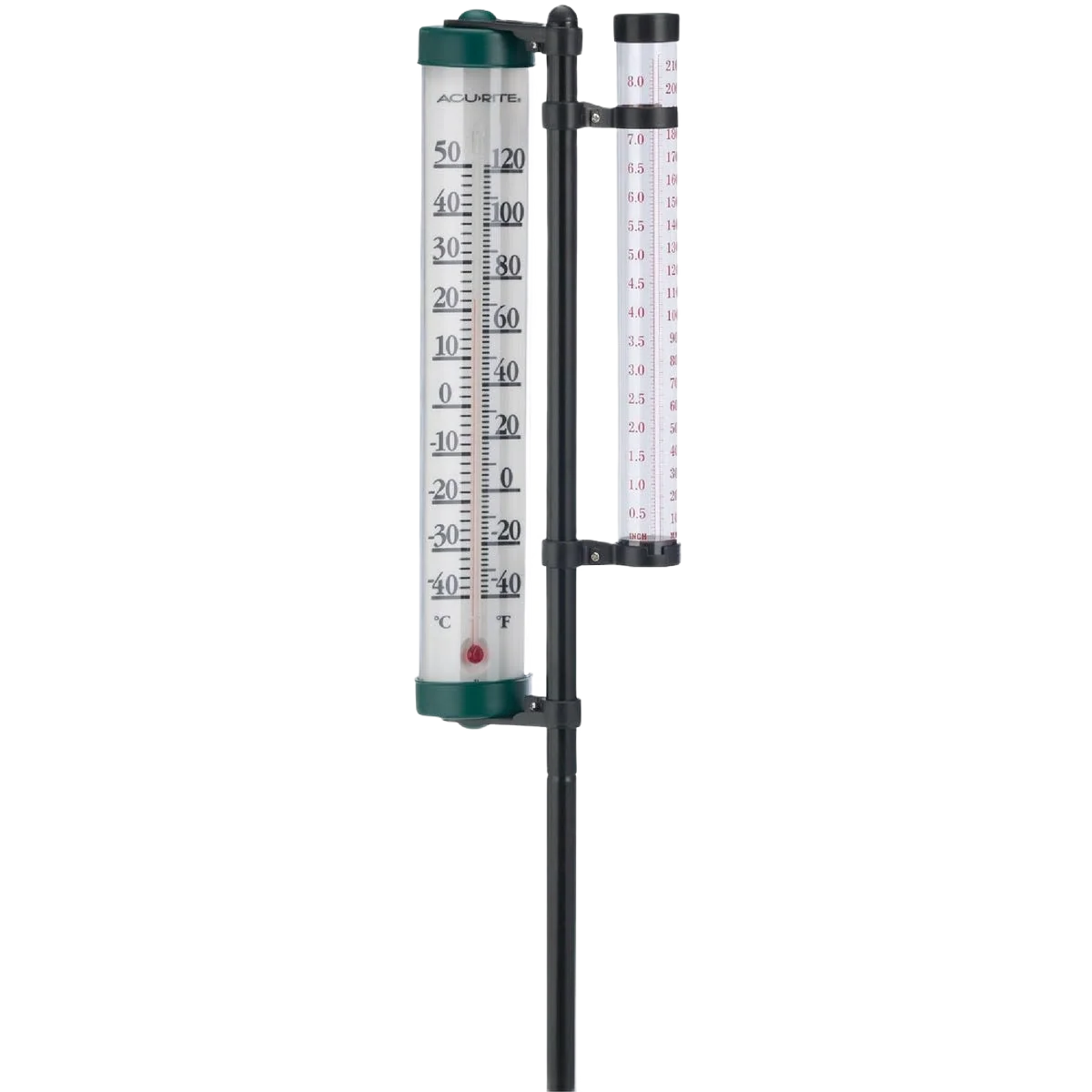 Official AcuRite Rain Gauge Thermometer Combo 4 in. Selected