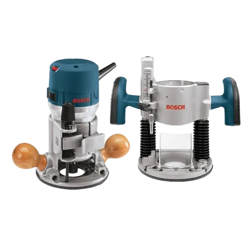 Soft Bosch 2-1 4 HP Combination Plunge and Fixed-Base Router Fine Crafted
