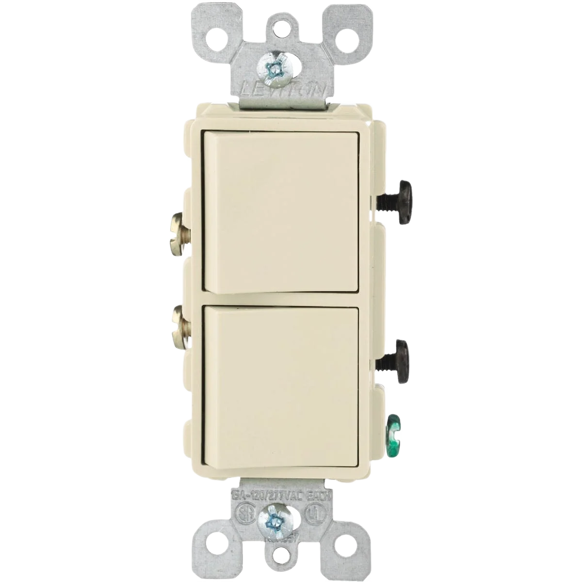 Relaxed Leviton Single Pole Ivory 15A Duplex Switch Easy-to-Use