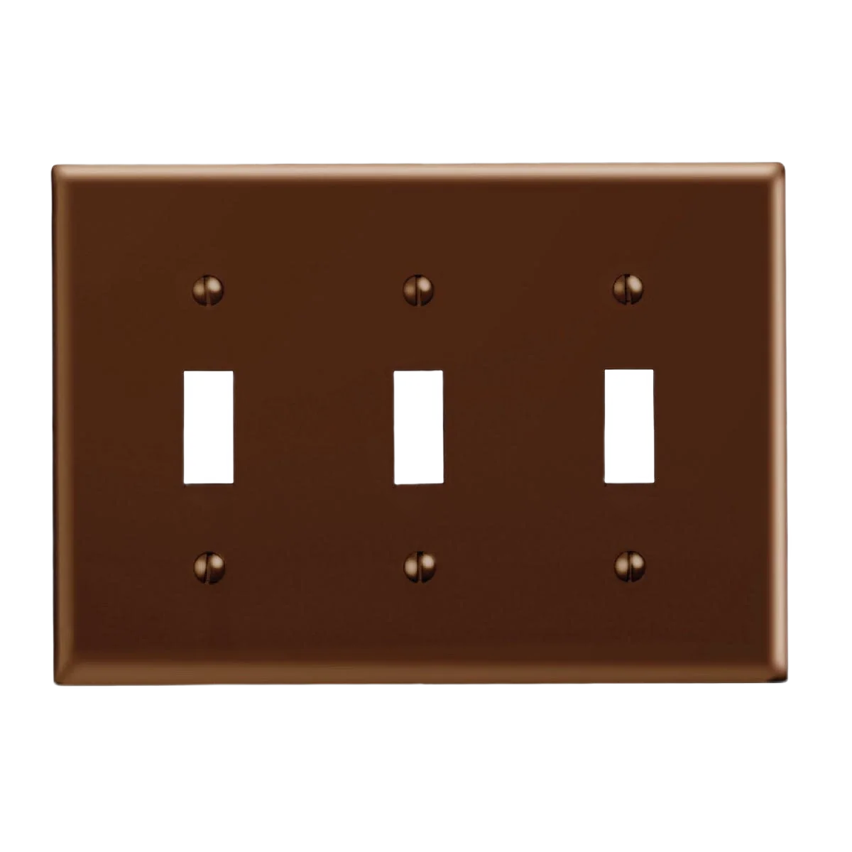 Fast Leviton 3-Gang Brown Plastic Toggle Switch Wall Plate Next-Generation