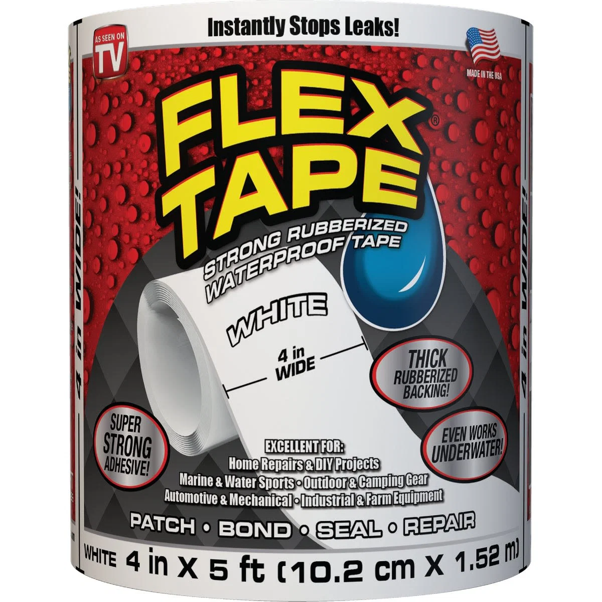 Responsible Flex Tape White Rubberized Repair Tape 4 in. x 5 ft. Contemporary