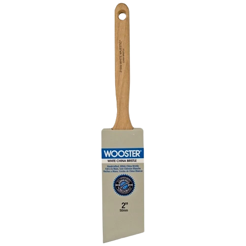 Environmentally Friendly Wooster 2 in. White Majestic Angle Sash Paint Brush World-Class