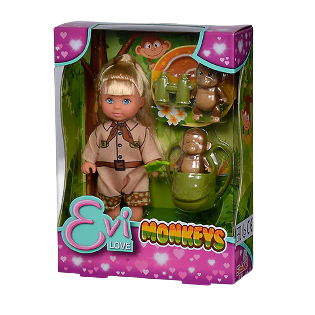 Sustainable Master Toys Evi Love 6 Doll Set w Monkeys Original