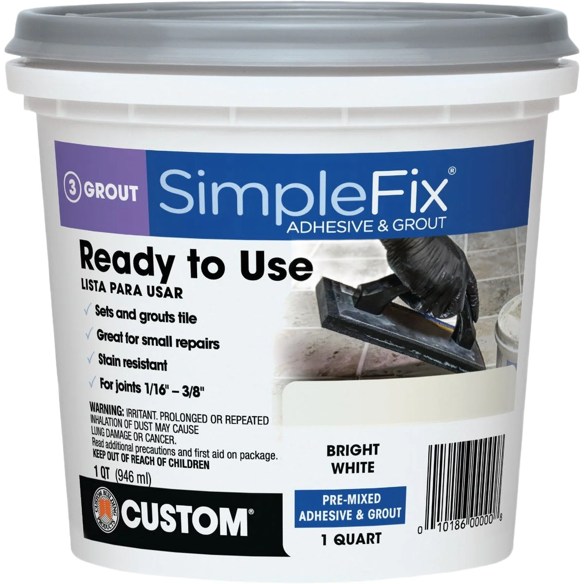 Versatile Custom Building Products Simplefix Adhesive Grout Fine Crafted