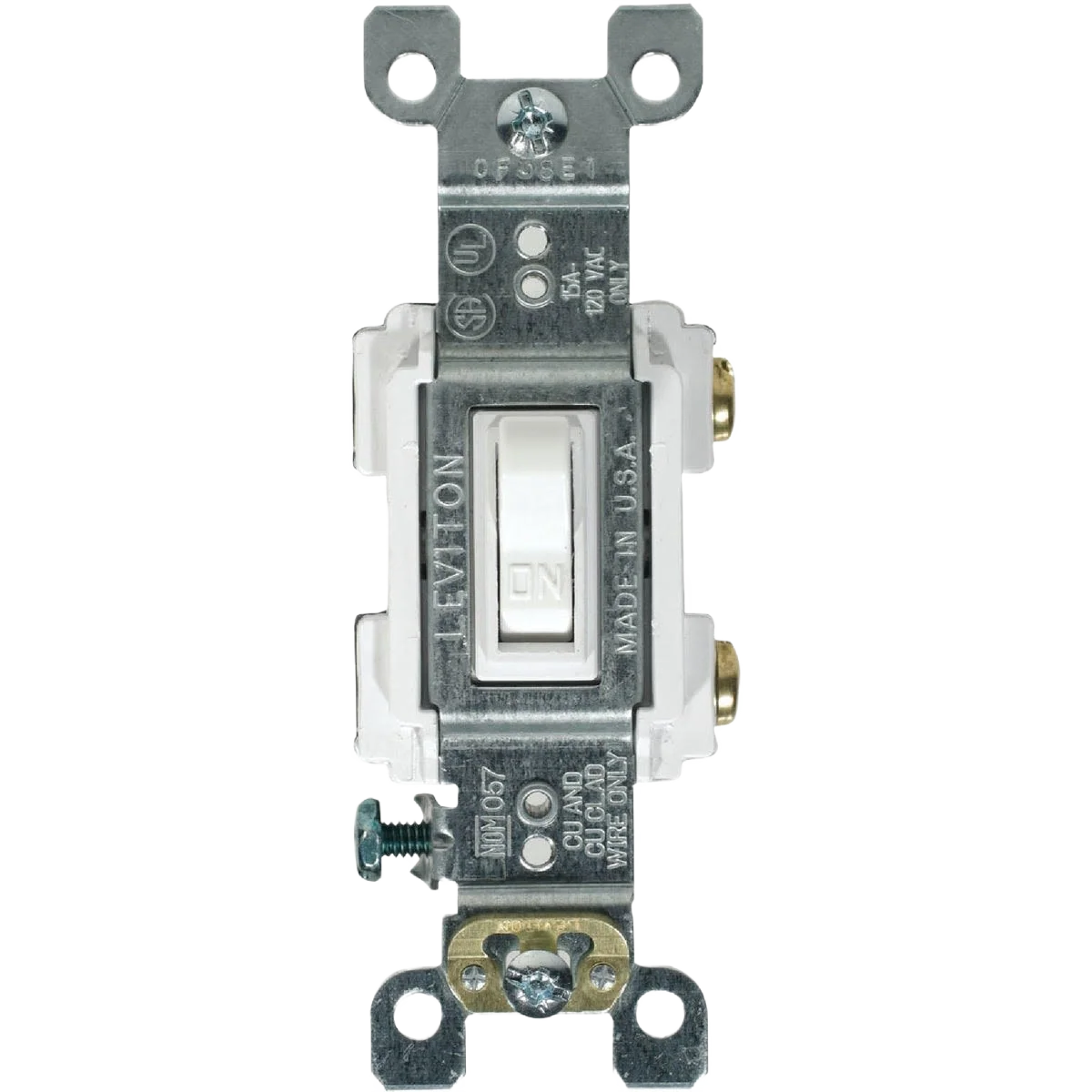 Fast Leviton Residential 15 Amp White Toggle Single Pole Switch Excellent